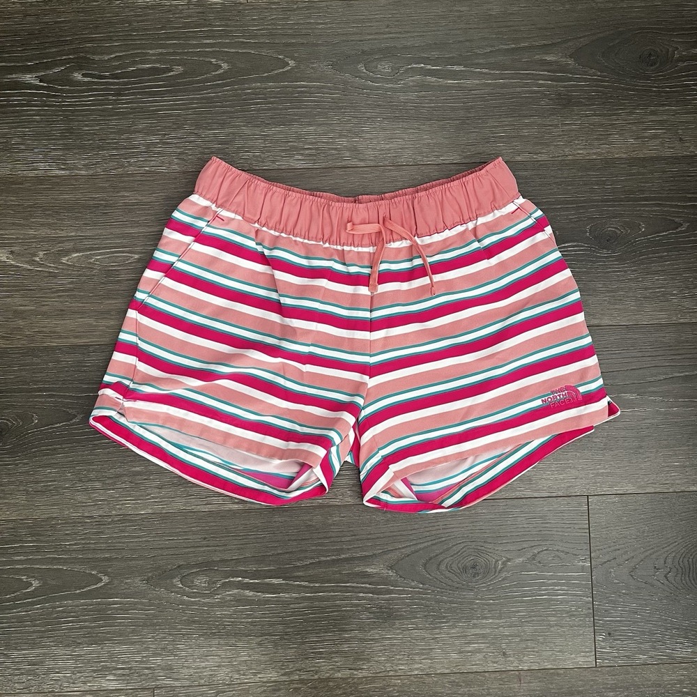 The North Face Class V Shorts Women's Size Small Striped Flashdry Pink Gorpcore